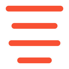 Obraz premium align text center icon illustration