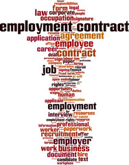 Employment contract word cloud