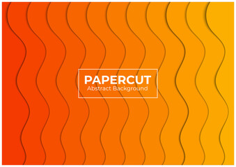 abstract orange gradient papercut background