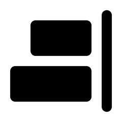 horizontal align right icon illustration