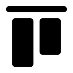 vertical align top icon illustration