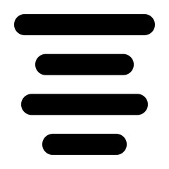 Obraz premium align text center icon illustration