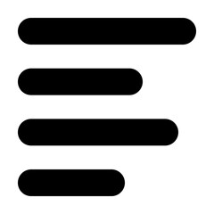 Obraz premium align text left icon illustration