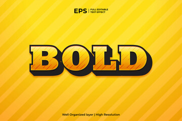 3d bold modern editable text effect in gradient style vector illustration