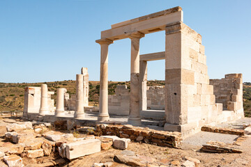 Fototapeta na wymiar Temple of Demeter near Sangri village on Naxos Island, Greece.