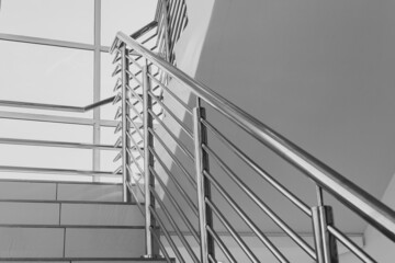 Steps Hand Railing  Stainless Decor Design Interior Building - 507855401