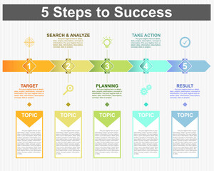 Infographics Step to Success - Vector