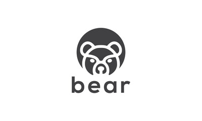 bear logo design vector template,