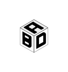 Letter logo design, Cube logo design.