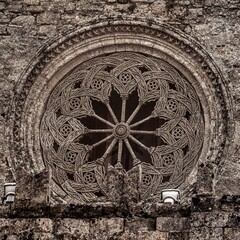 detail of the cathedral in Erice Sicily