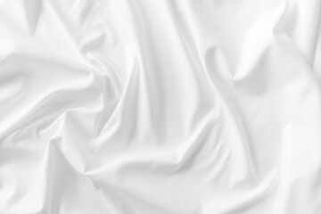 White fabric. luxurious white fabric texture background. Creases of satin, silk, and cotton.