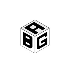 Letter logo design, Cube logo design.