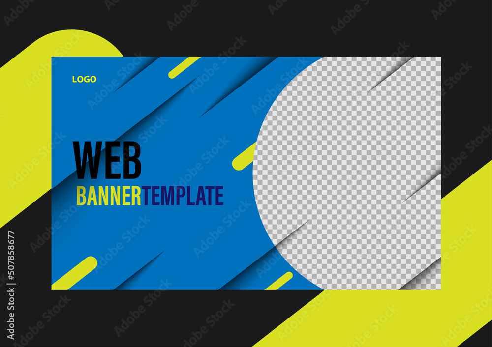 Wall mural header banner website abstract background, geometric graphic and diagonal line template presentation