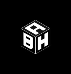 Cube letter logo design, font logo design, unique logo design.