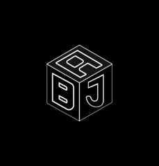 Cube letter logo design, font logo design, unique logo design.