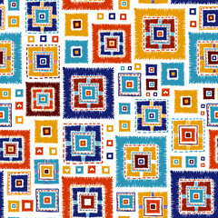 Hand drawn abstract seamless pattern, ethnic background, african style - great for textiles, banners, wallpapers, wrapping - vector design
