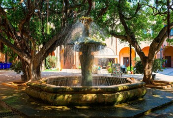 fountain in the park of marsala