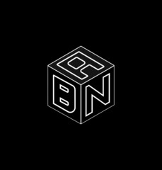 Cube letter logo design, font logo design, unique logo design.