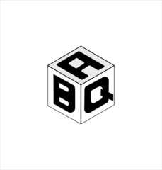 Letter logo design, Cube logo design.