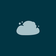 Cartoon Grey Cloud Icon. Cloudy Weather Illustration, Isolated Object. Asset for Animation, Web Design, Mobile Apps And More.