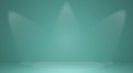 Abstract luxury Green background with space for your product and text. 3D Rendering