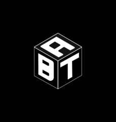 Cube letter logo design, font logo design, unique logo design.