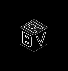 Cube letter logo design, font logo design, unique logo design.