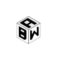 Letter logo design, Cube logo design.