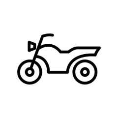 Motorcycle icon vector. transportation, land transportation. line icon style. Simple design illustration editable