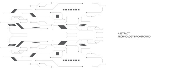 Grey white Abstract technology background, Hi tech digital connect, communication, high technology concept