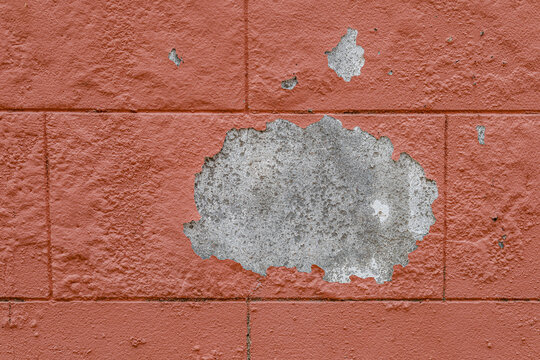 The color of the wall is peeling off.