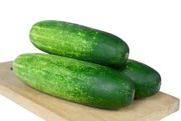 Cucumber isolated. Cucumber on white. Full depth of field. With clipping path