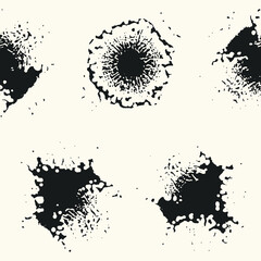 Abstract Splashed Ink Dots Pattern