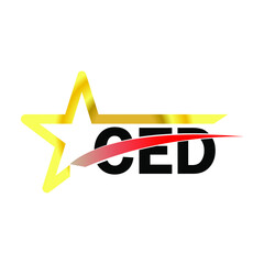 CED letter logo design. CED creative  letter logo. simple and modern letter logo. CED alphabet letter logo for business. Creative corporate identity and lettering. vector modern logo  - obrazy, fototapety, plakaty