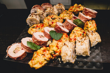 shish kebab on a grill