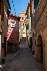 historic alleys of Castelnuovo di Porto, Italy