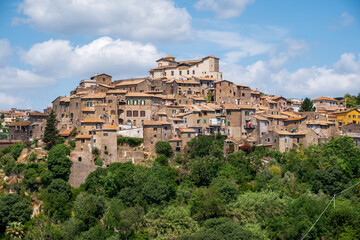 Fototapeta na wymiar Castelnuovo di Porto, small town near Rome, considered one of the most beautiful villages in Italy.