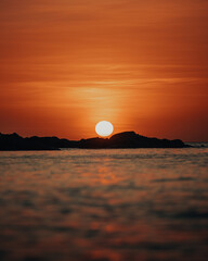 Perfect sunset over the Andaman Sea in Phuket, Thailand, Southeast Asia