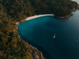 Aerial view of Freedom Beach in Phuket, Thailand, Southeast Asia