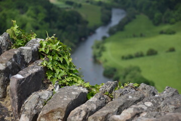 the river wye at the bottom of the wye valley from the top of symonds yat