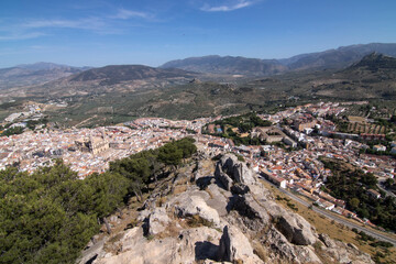 The best views of the city of Jaen, Spain. From the summit of Cerro de Santa Catalina.