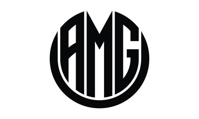 AMG shield with round shape logo design vector template | monogram logo | abstract logo | wordmark logo | lettermark logo | business logo | brand logo | flat logo.