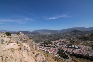 Fototapeta na wymiar The best views of the city of Jaen, Spain. From the summit of Cerro de Santa Catalina.