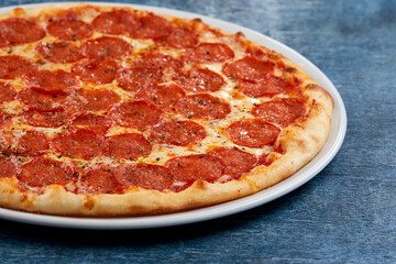 italian pizza on the white plate