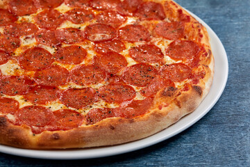 italian pizza on the white plate