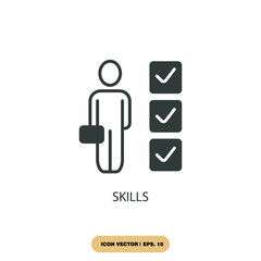skills icons  symbol vector elements for infographic web