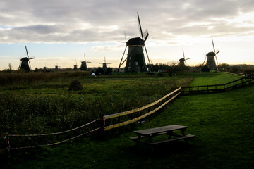 Windmills from the village of Kinderdijk, the Netherlands