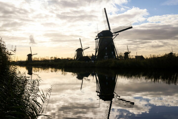 Windmills from the village of Kinderdijk, the Netherlands