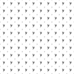 Square seamless background pattern from black wheat symbols are different sizes and opacity. The pattern is evenly filled. Vector illustration on white background