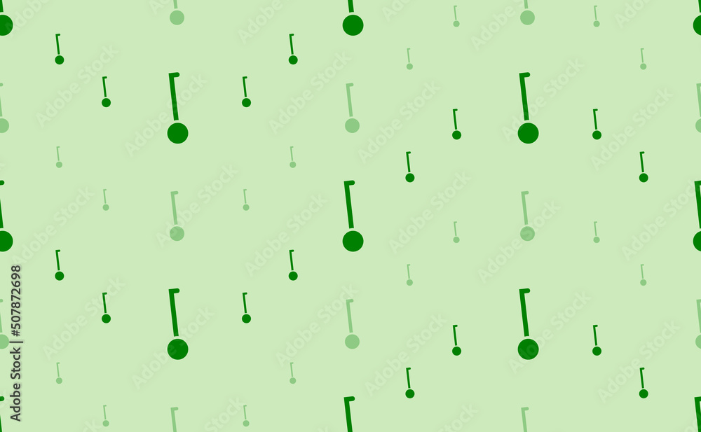 Poster seamless pattern of large and small green gyroscooters. the elements are arranged in a wavy. vector 